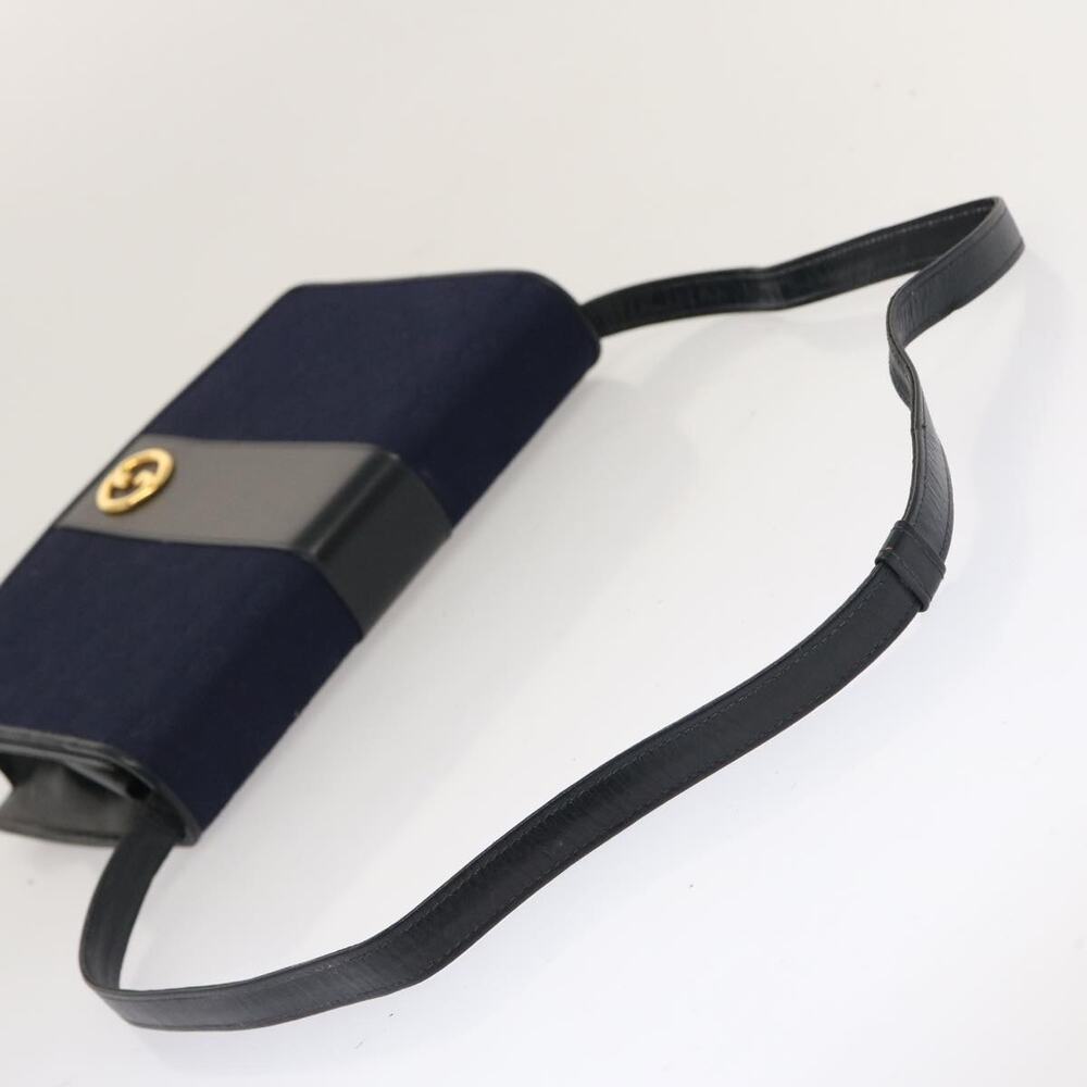 GUCCI GG Canvas Shoulder Bag Navy Black - Picture 7 of 16